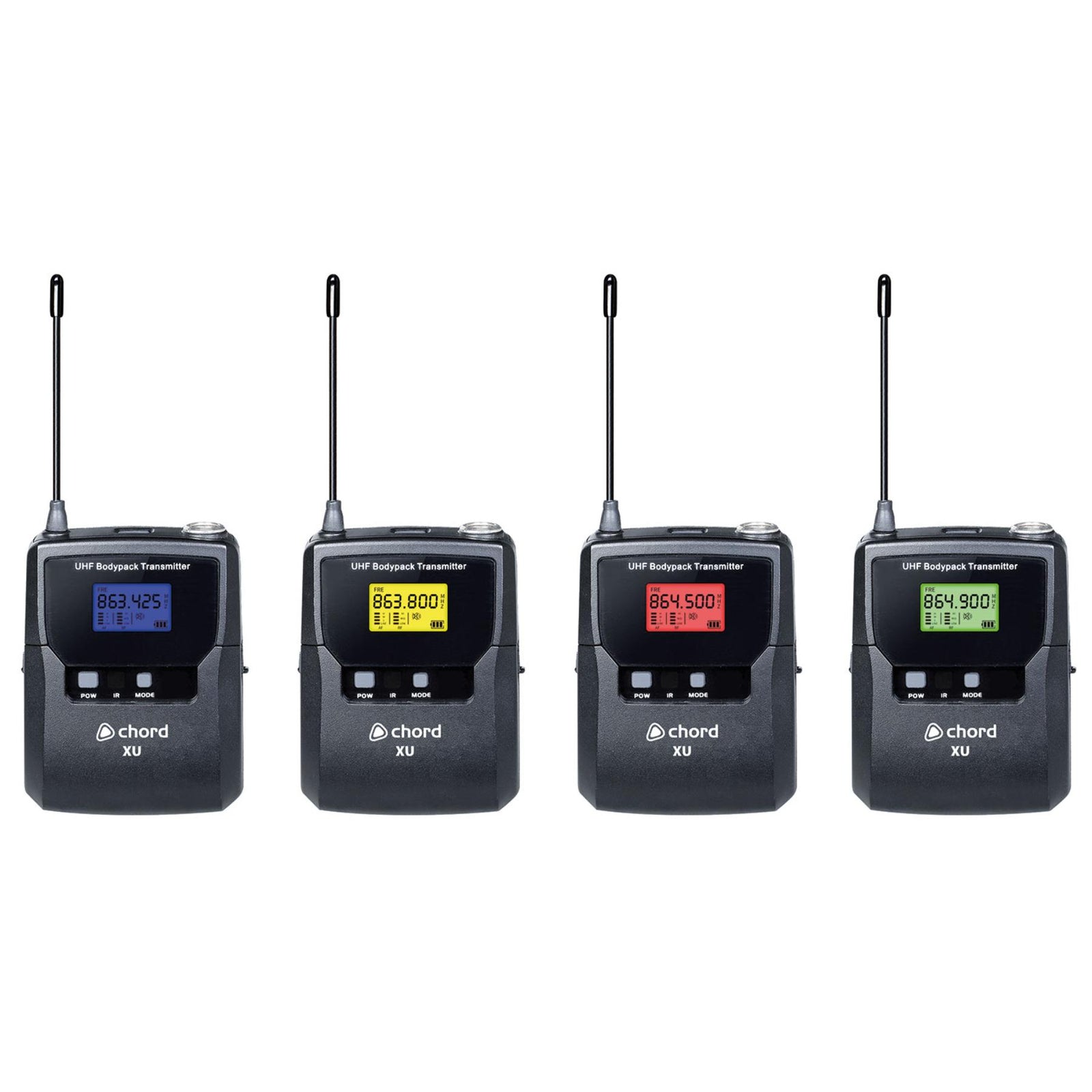 XU4 UHF Headset Microphone Systems 4 Channel