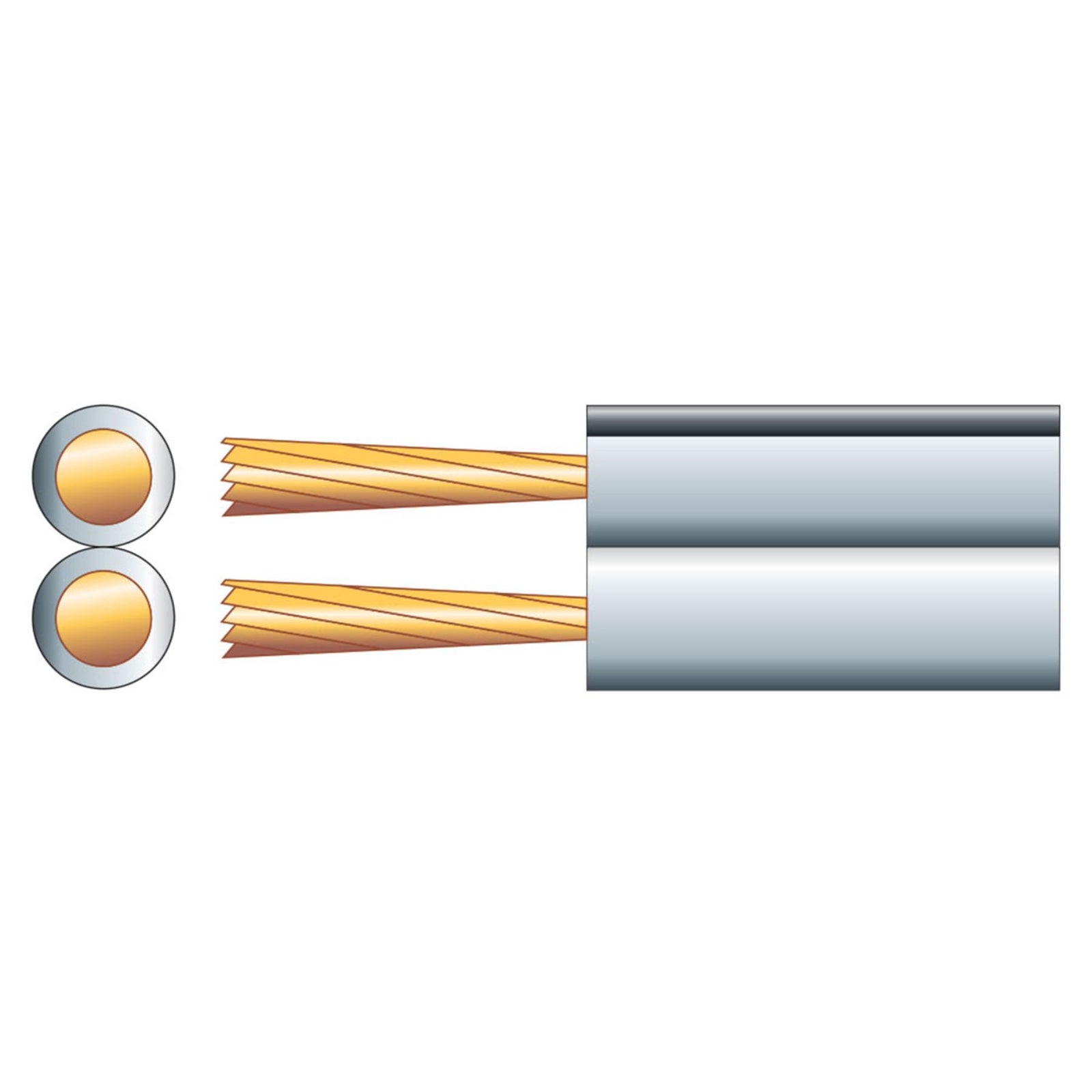 Speaker cable 42 Strand Per Meter White